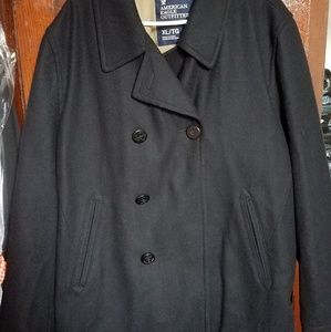 AEO Black Pea Coat (Men's XL)